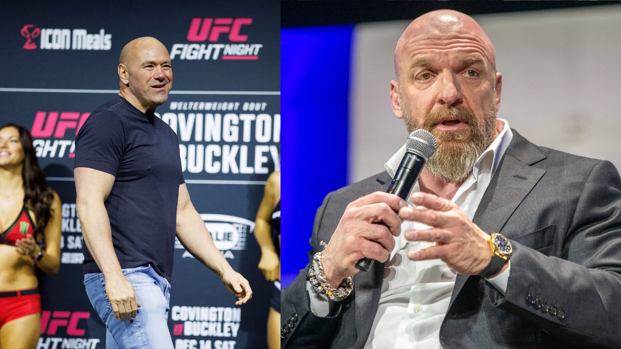Dana White (L), Triple H (R)