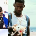 Allen Iverson (L), Ray Allen and Denzel Washington in He Got Game (R)