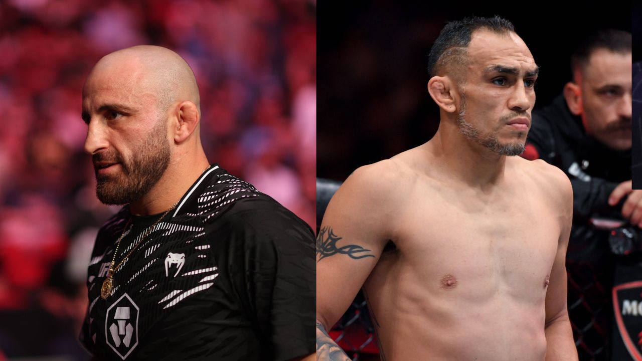 Alexander Volkanovski (L), Tony Ferguson (R)