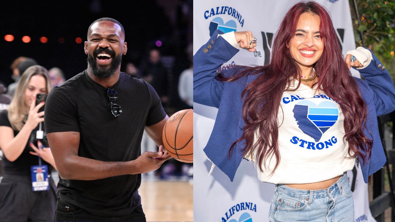 Jon Jones (L), Nina Marie Daniele (R)