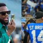 Kevin Hart, Amon-Ra St. Brown and John Brown