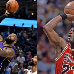 LeBron James (L) and Michael Jordan (R)