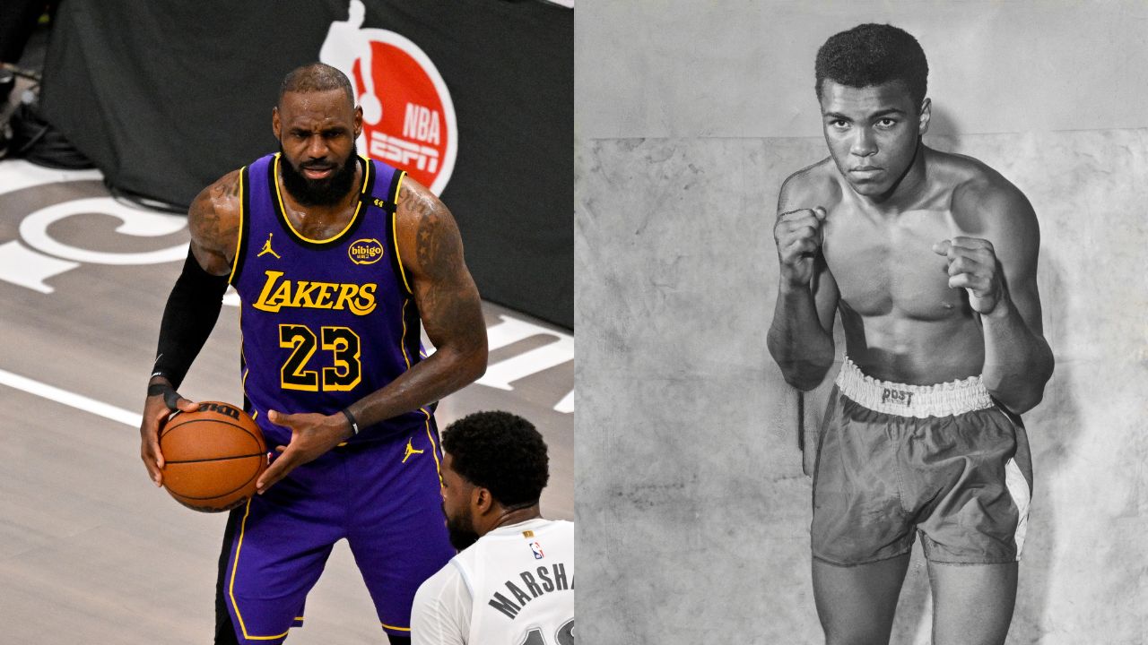 LeBron James (L), Muhammad Ali (R)