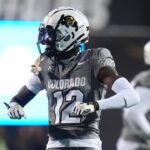 Oct 26, 2024; Boulder, Colorado, USA; Colorado Buffaloes cornerback Travis Hunter (12) reacts to a play in the second quarter against the Cincinnati Bearcats at Folsom Field.
