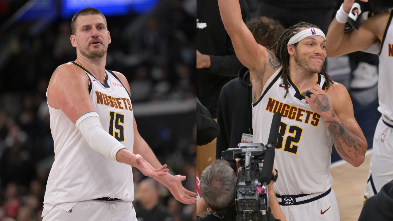 Nikola Jokic (L), Aaron Gordon (R)