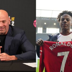 Dana White (L), iShowSpeed (R)