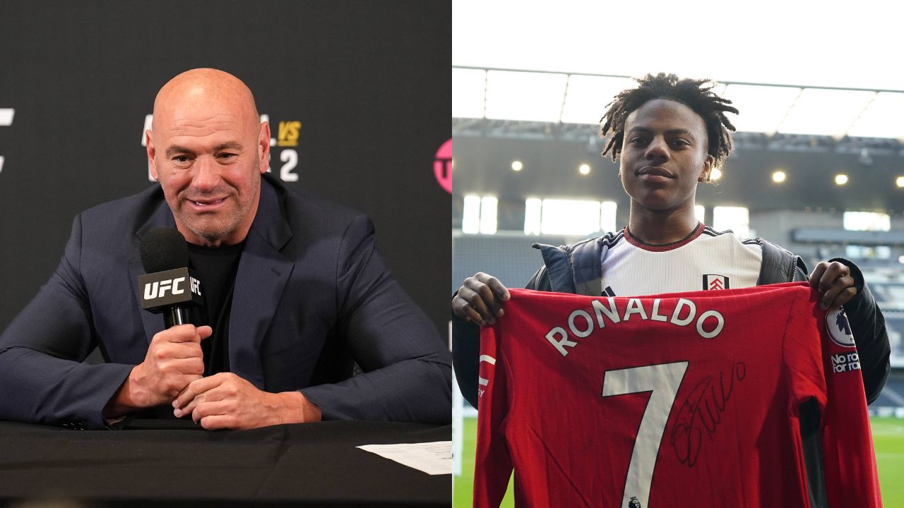 Dana White (L), iShowSpeed (R)