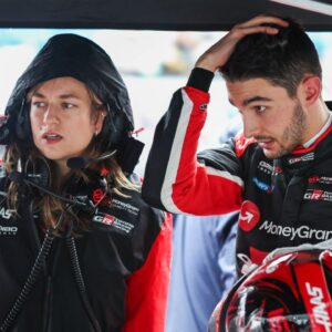 F1 Grand Prix Of Australia In Melbourne, Australia, on March 16, 2025, Esteban Ocon of France and the MoneyGram Haas F1 Team talks with his engineer Laura Mueller on the grid ahead of the F1 Grand Prix of Australia at Albert Park Circuit
