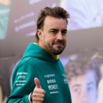 Fernando Alonso of Spain and Aston Martin Aramco F1 Team reacts during the F1 Grand Prix of Mexico at Autodromo Hermanos Rodriguez