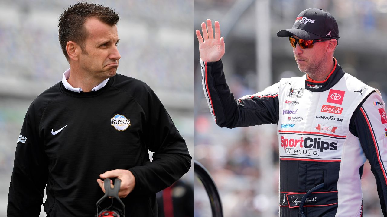 Rodney Childers (L) and Denny Hamlin (R)