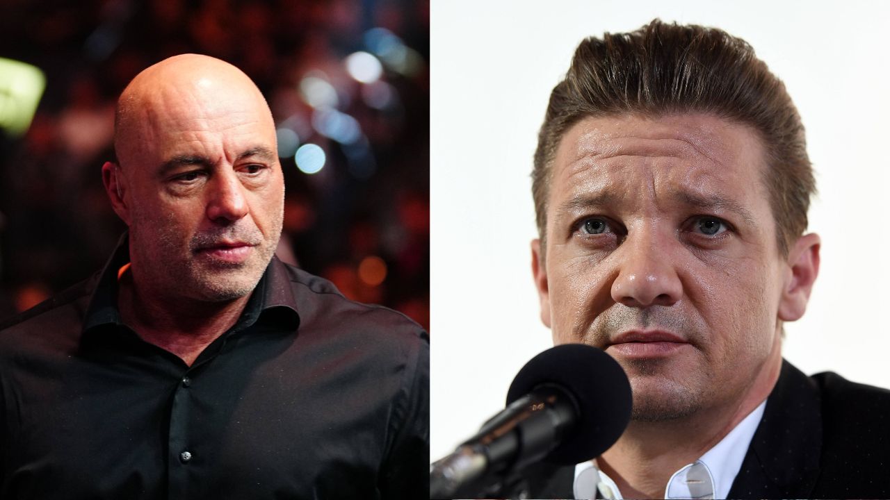 Joe Rogan (L), Jeremy Renner (R)