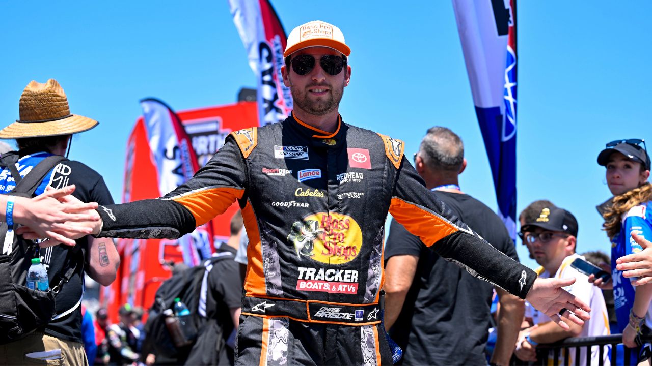 NASCAR Cup Series driver Chase Briscoe (19) is introduced before the start of the Wurth 400 race at Texas Motor Speedway.