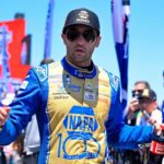 NASCAR Cup Series driver Chase Elliott (9) is introduced before the start of the Wurth 400 race at Texas Motor Speedway.
