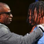 Deion Sanders and Travis Hunter