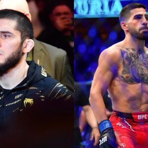 Islam Makhachev (L), Ilia Topuria (R)