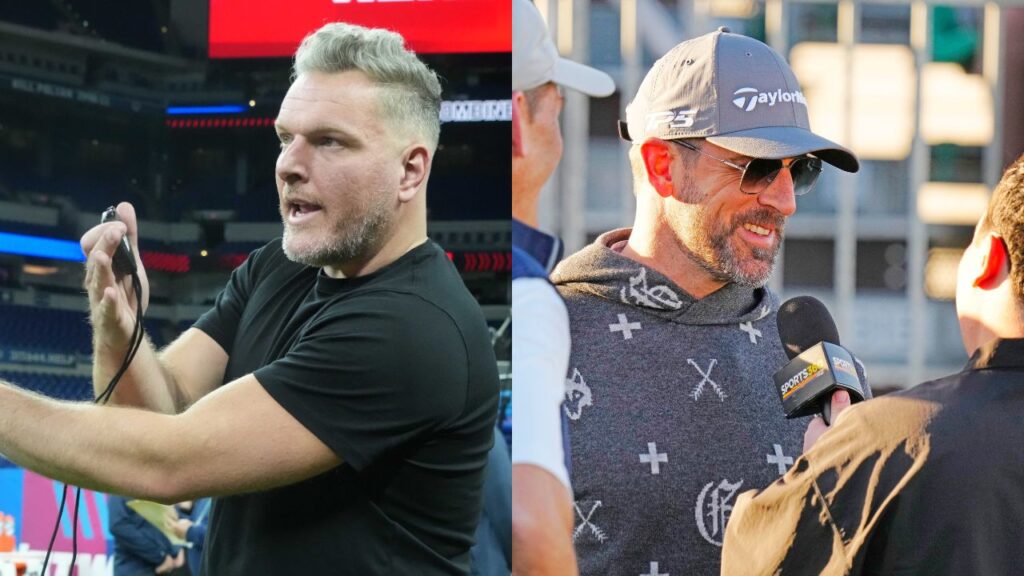 Pat McAfee and Aaron Rodgers