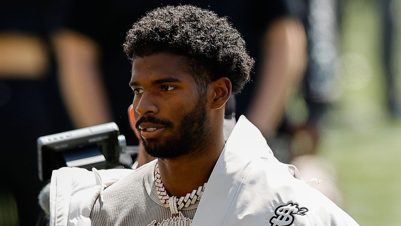 Colorado Buffaloes former player Shedeur Sanders before the spring game at Folsom Field.