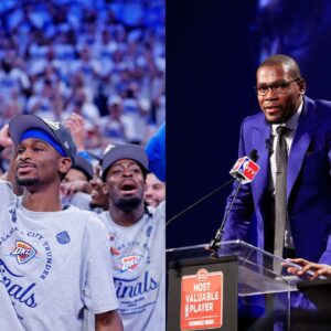 Shai Gilgeous Alexander (L), Kevin Durant (R)