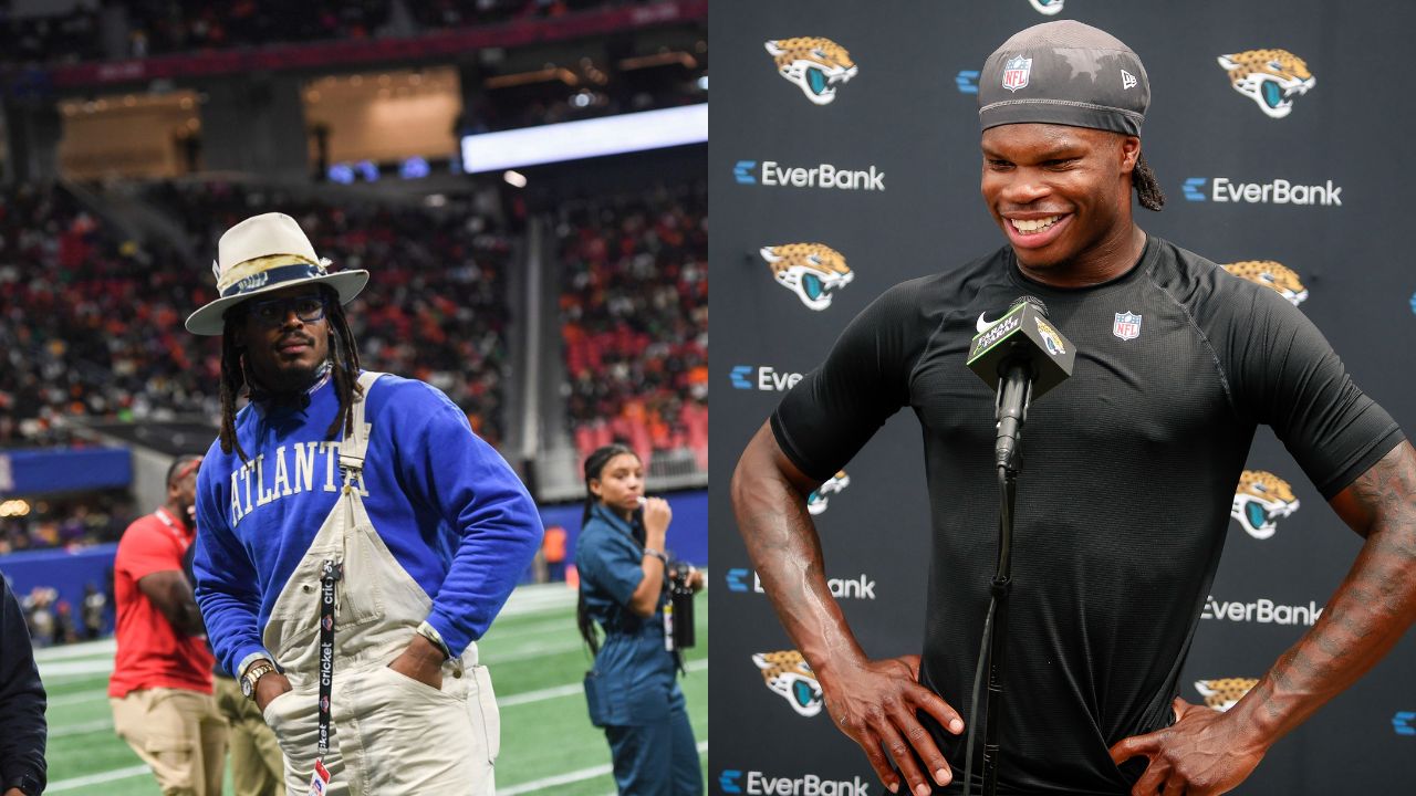 Cam Newton and Travis Hunter