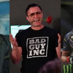 Conor McGregor (L), Chael Sonnen (C), Jon Jones (R)