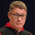 Tampa Bay Buccaneers general manager Jason Licht speaks during the NFL Scouting Combine at the Indiana Convention Center.