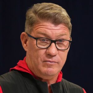 Tampa Bay Buccaneers general manager Jason Licht speaks during the NFL Scouting Combine at the Indiana Convention Center.