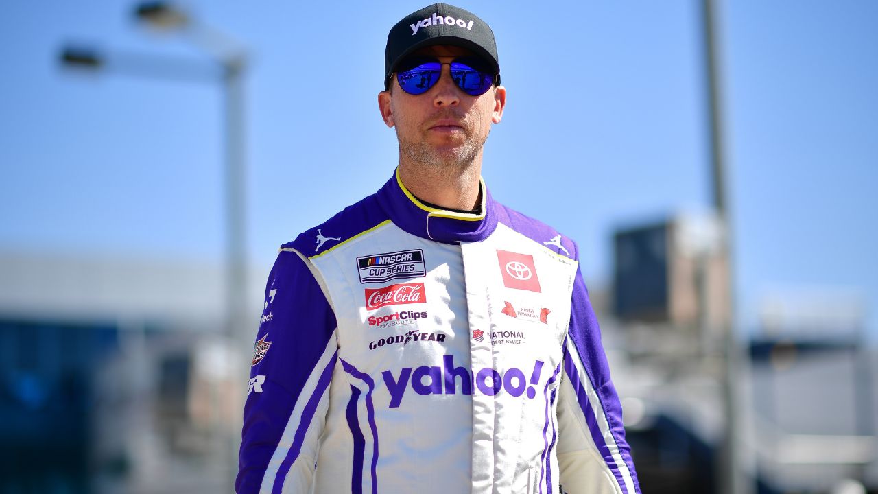 NASCAR Cup Series driver Denny Hamlin (11) during qualifying for the Pennzoil 400 at Las Vegas Motor Speedway.