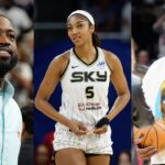 Dwyane Wade(L), Angel Reese(Center), and Dennis Rodman(R)