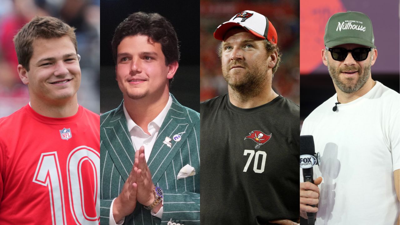 Drake Maye, Will Campbell, Logan Mankin, Julian Edelman