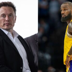 Elon Musk (L) and LeBron James (R)