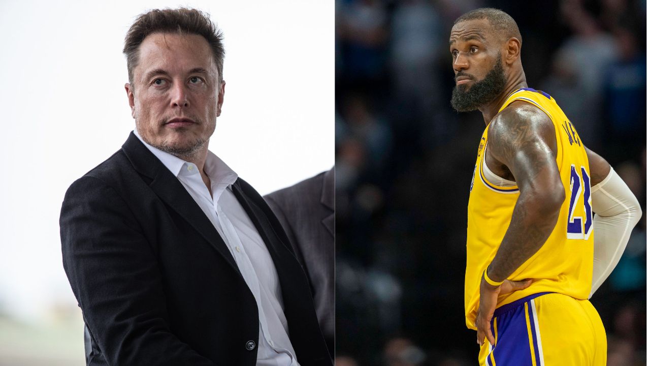 Elon Musk (L) and LeBron James (R)