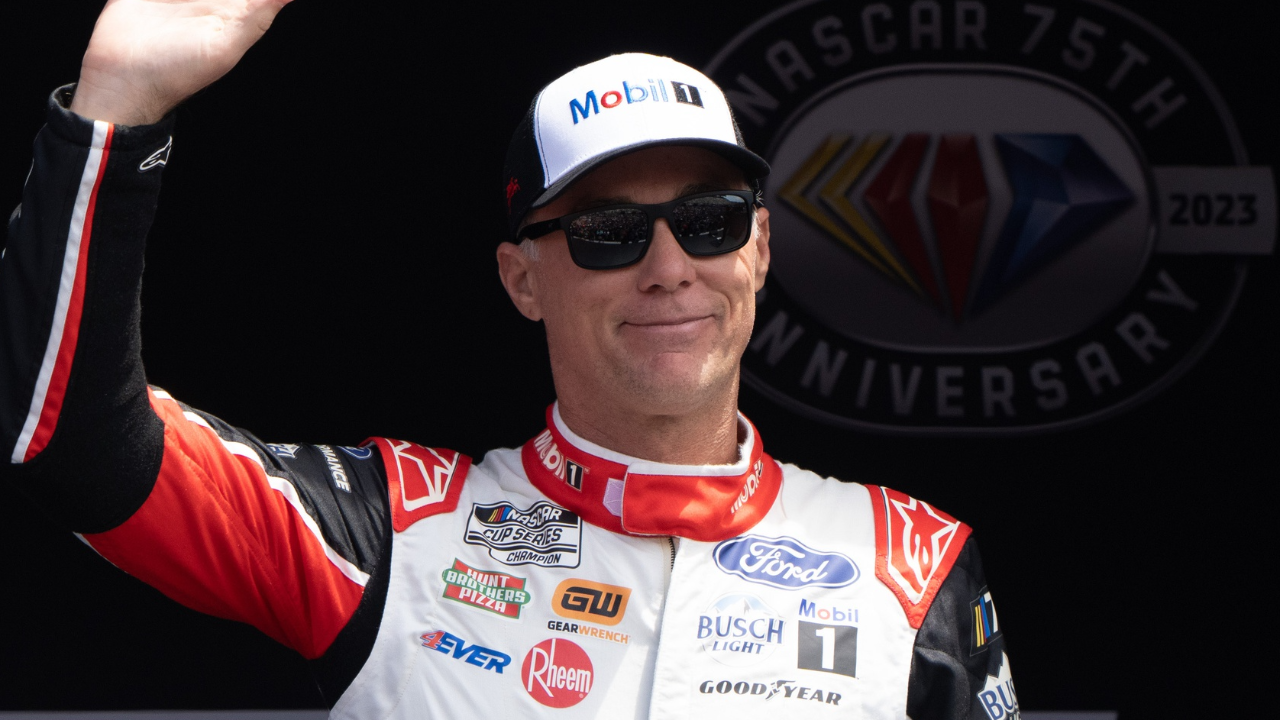 NASCAR Cup Series driver Kevin Harvick (4) waves at the crowd before the start of the Toyota / Save Mart 350 at Sonoma Raceway.