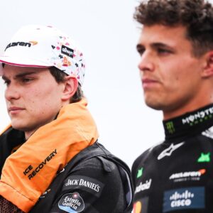 F1 - MIAMI GRAND PRIX 2025 PIASTRI Oscar (aus), McLaren F1 Team MCL39, portrait and NORRIS Lando (gbr), McLaren F1 Team MCL39, portrait during the Formula 1 Crypto.com Miami Grand Prix 2025, 6th round of the 2025 FIA Formula One World Championship