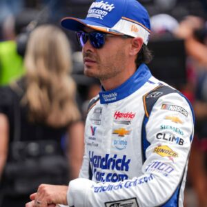 NASCAR Cup Series driver Kyle Larson (5) during qualifying at Charlotte Motor Speedway.