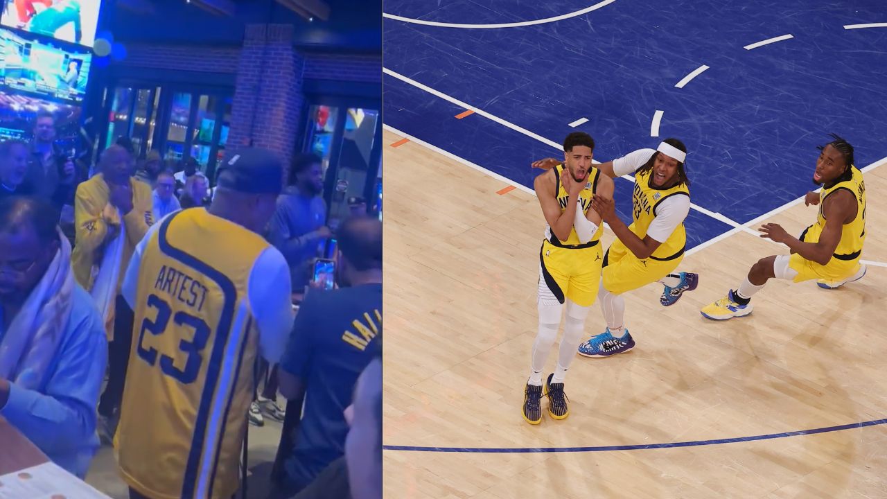 (R) Tyrese Haliburton's father John Haliburton (R) Tyrese Haliburton