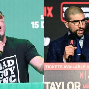 Chael Sonnen (L), Ariel Helwani (R)