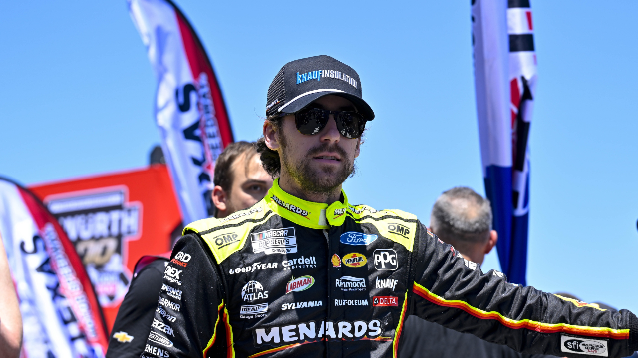 NASCAR Cup Series driver Ryan Blaney (12) is introduced before the start of the Wurth 400 race at Texas Motor Speedway.