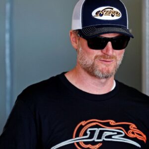 NASCAR team owner Dale Earnhardt Jr. during practice for the Daytona 500 at Daytona International Speedway.