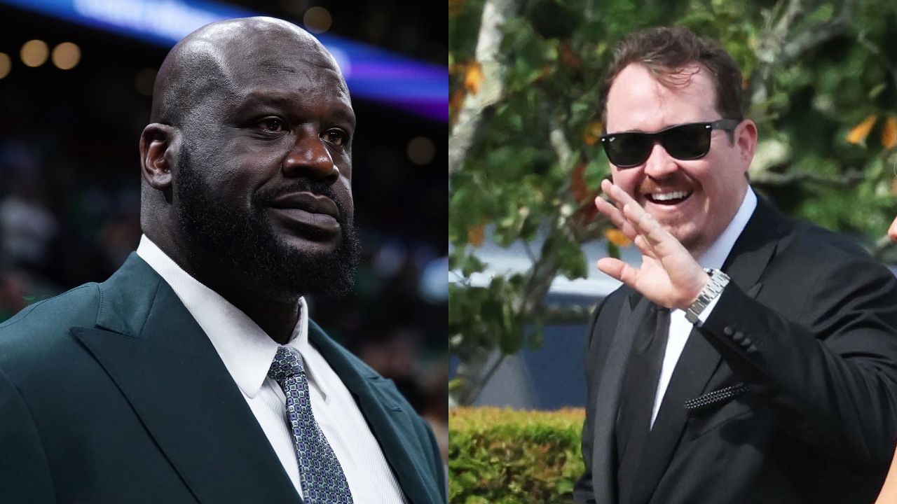 Shaquille O'Neal (L) and Shane Gillis (R)