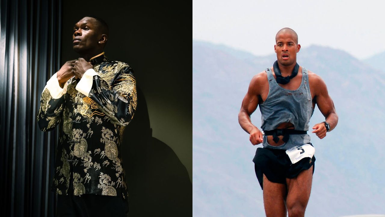 Israel Adesanya (L), David Goggins (R)