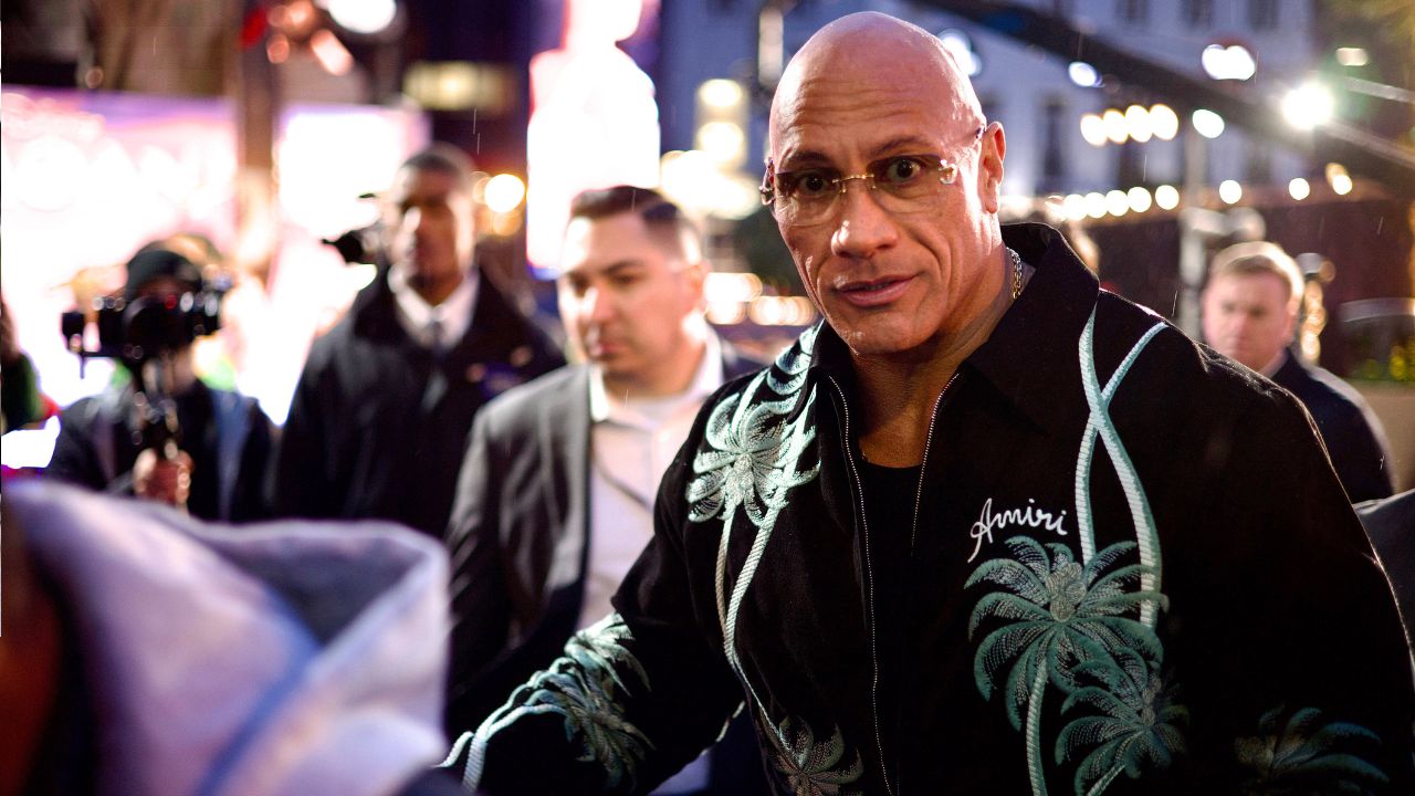 Dwayne Johnson at the Moana 2 film premiere.