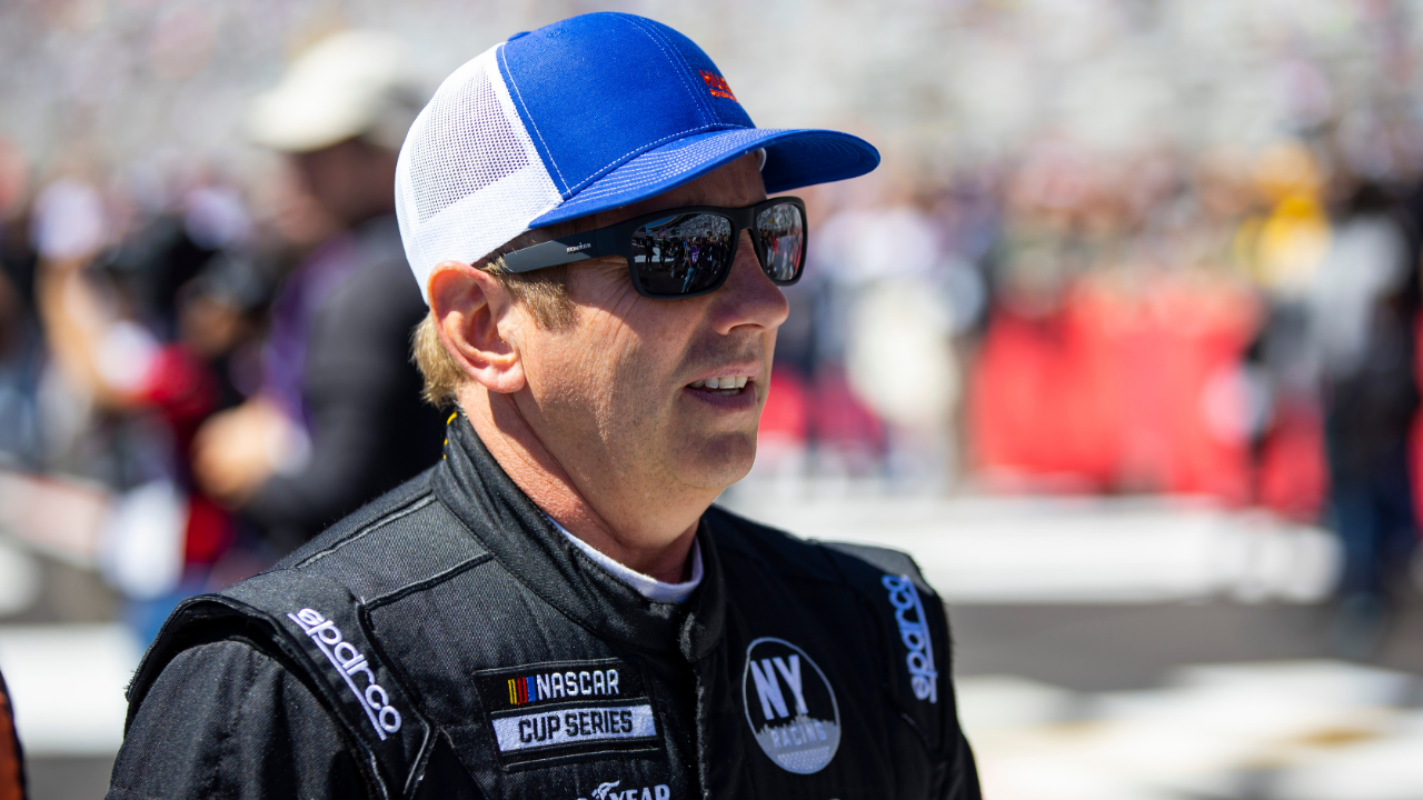 Mar 20, 2022; Hampton, Georgia, USA; NASCAR Cup Series driver Greg Biffle during the Folds of Honor QuikTrip 500 at Atlanta Motor Speedway. Mandatory Credit: Mark J. Rebilas-Imagn Images