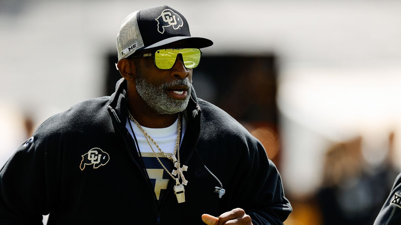 Colorado Buffaloes head coach Deion Sanders during the spring game at Folsom Field.