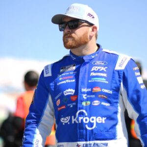 NASCAR Cup Series driver Chris Buescher (17) during qualifying for the Pennzoil 400 at Las Vegas Motor Speedway.