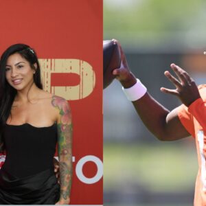 Travis Hunter, Leanna Lenee and Shedeur Sanders