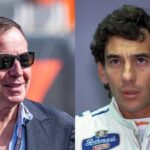 Martin Brundle (L) and Ayrton Senna (R)