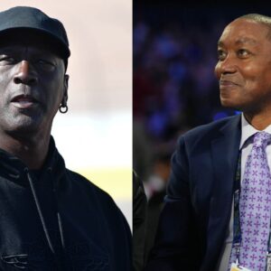 (L) Michael Jordan (R) Isiah Thomas
