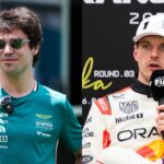 Lance Stroll (L) and Max Verstappen (R)