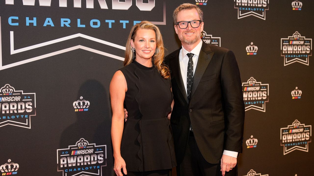 Dale Earnhardt Jr. and wife Amy during the NASCAR Awards Banquet at Charlotte Convention Center.