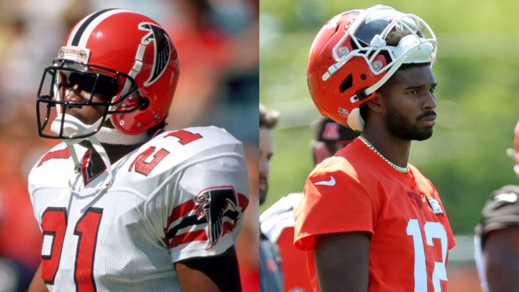 Deion Sanders (L) and Shedeur Sanders (R)